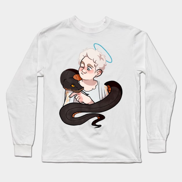 Good omens Aziraphale Crowley Long Sleeve T-Shirt by gaypompeii